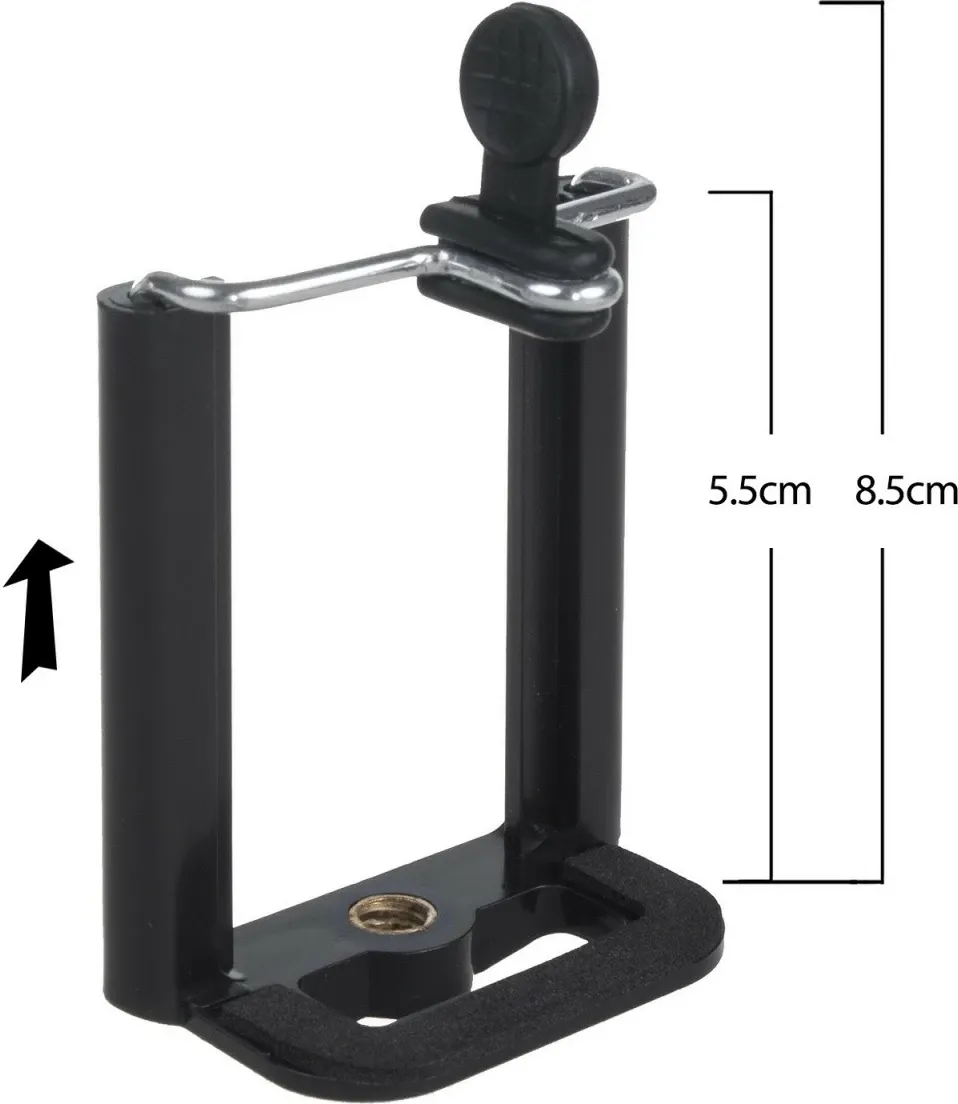 Stativ universal Maclean MC-164 për telefon, kamera, dritë unazore, 102 cm, i zi/argjendtë - 7