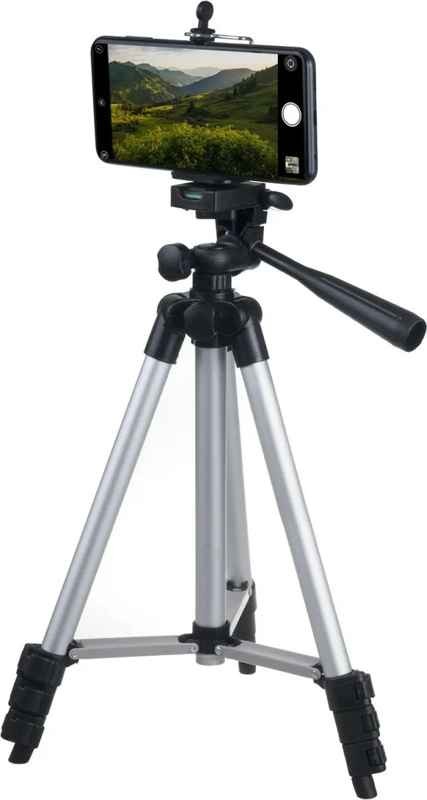 Stativ universal Maclean MC-164 për telefon, kamera, dritë unazore, 102 cm, i zi/argjendtë - 8