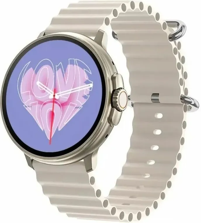 Smartwatch për femra Rubicon, titanium latte - 1
