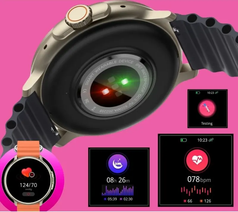 Smartwatch për femra Rubicon, titanium latte - 4