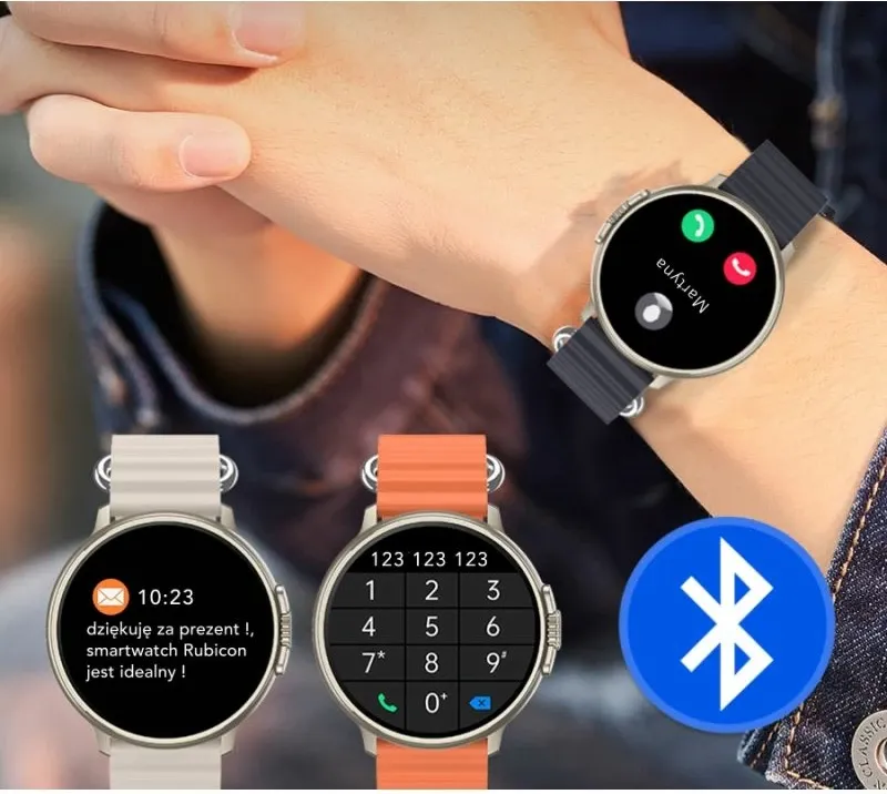 Smartwatch për femra Rubicon, titanium latte - 5
