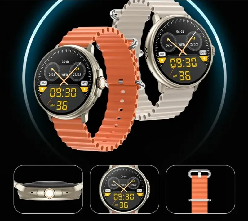 Smartwatch për femra Rubicon, titanium latte - 6