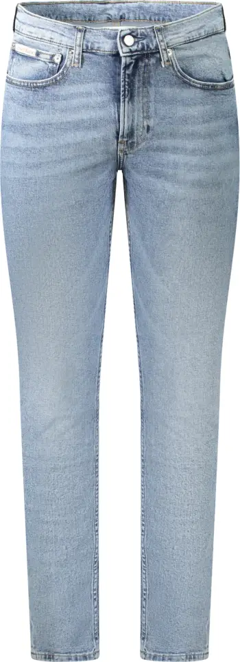 Pantallona xhins Calvin Klein Jeans Denim meshkuj, e kaltër e çelët