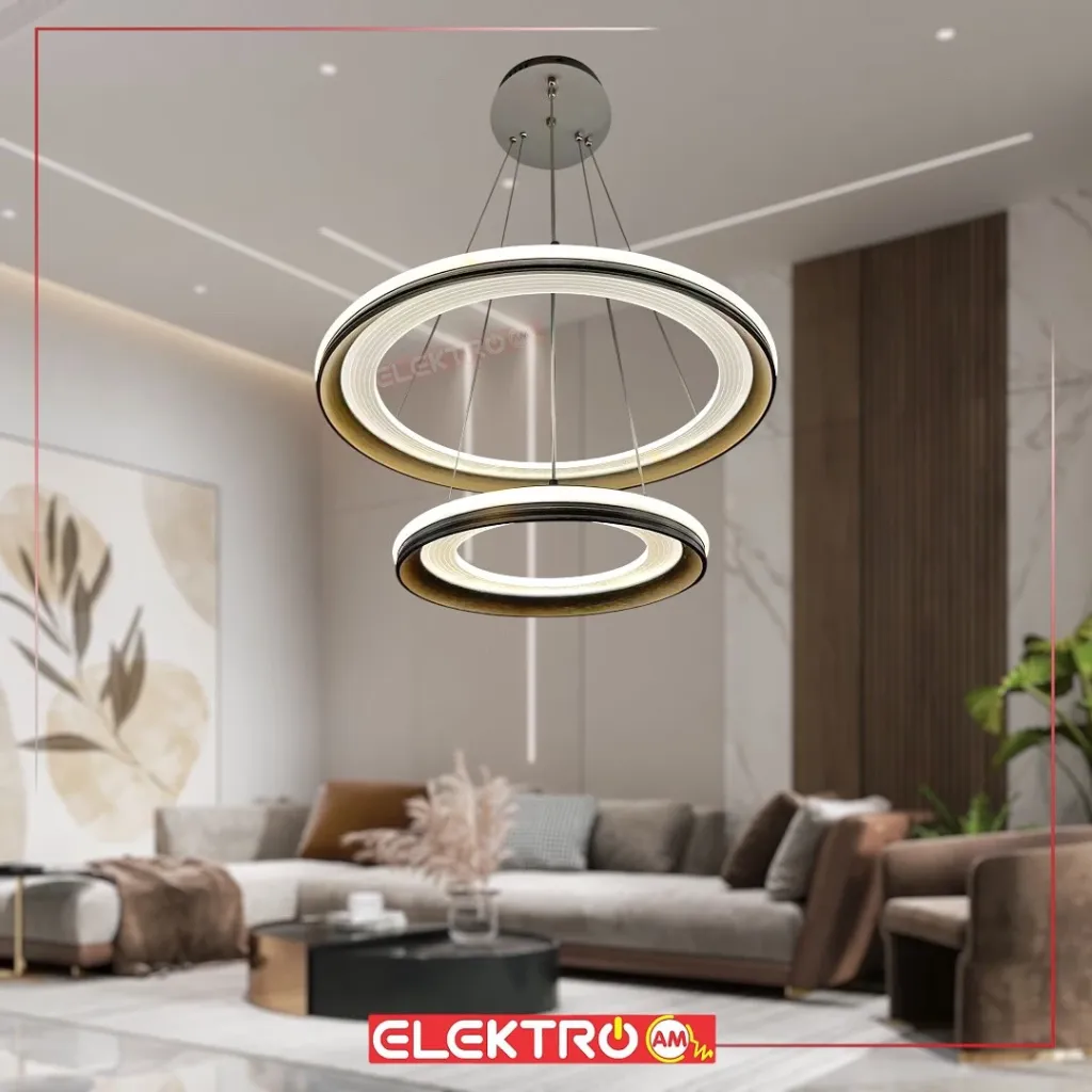 Abazhur LED i varur 2457 GR+GD - 1