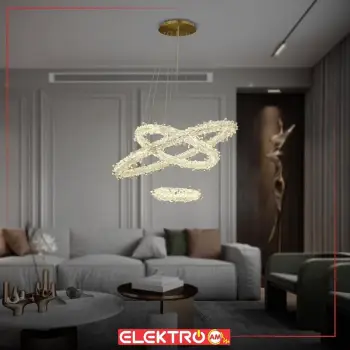 Abazhur kristal i varur LED 9041-70+50+30