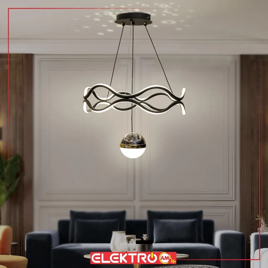 Abazhur LED i varur 8152/1 BK - 1