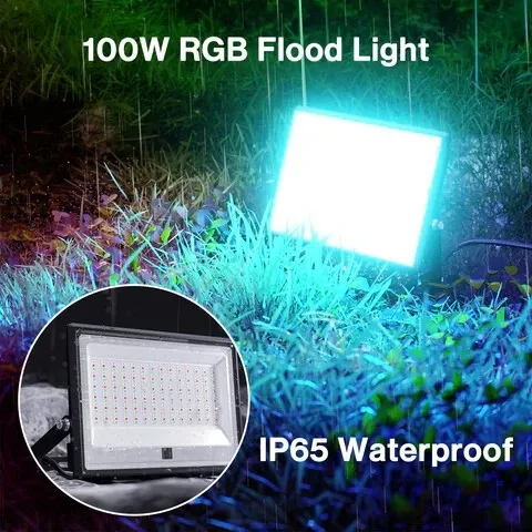 Reflektor LED Slim RGB 100W - 1