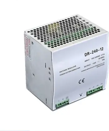 Trafo 12V DC DR-240W 20A për montim në shina
