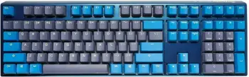 Tastierë gaming Ducky One 3 Daybreak, gjermane, e zezë/kaltër/e gjelbër