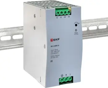 Trafo 24V DC DR-240W 10A për montim në shina