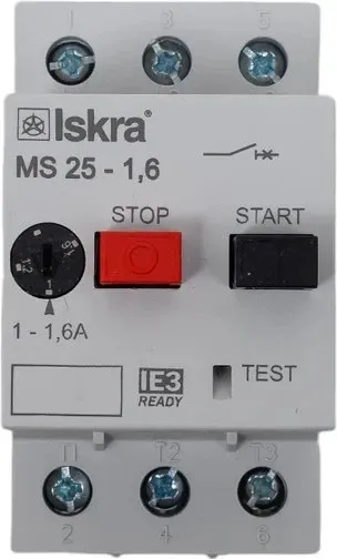 Mbrojtës motorik Iskra MS25 – 1.6A - 1