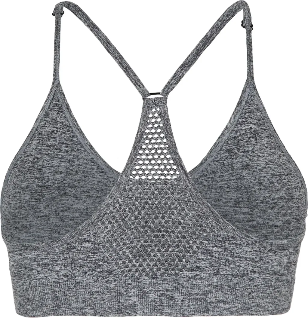 Quincy Seamless Sports Bra - Gray Melange - 6