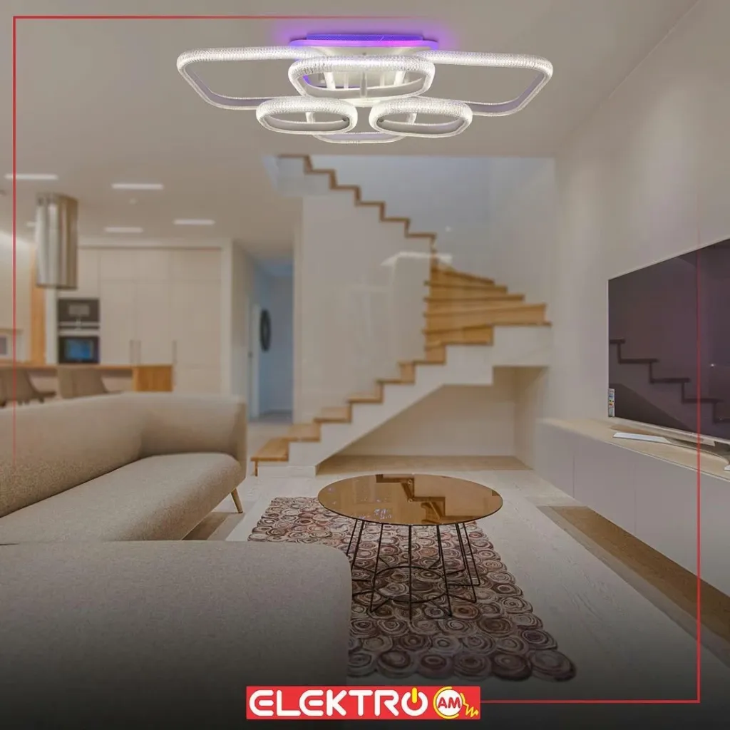 Abazhur LED tavani me kristal MX77061-2+2+2 - 1