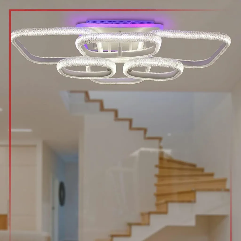 Abazhur LED tavani me kristal MX77061-2+2+2 - 4