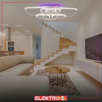 Abazhur LED tavani me kristal MX77061-2+2+2