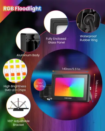 Reflektor LED Slim RGB 150W