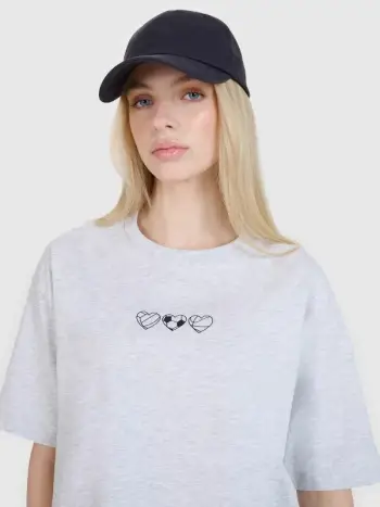 Maicë oversize për femra 4f, me print