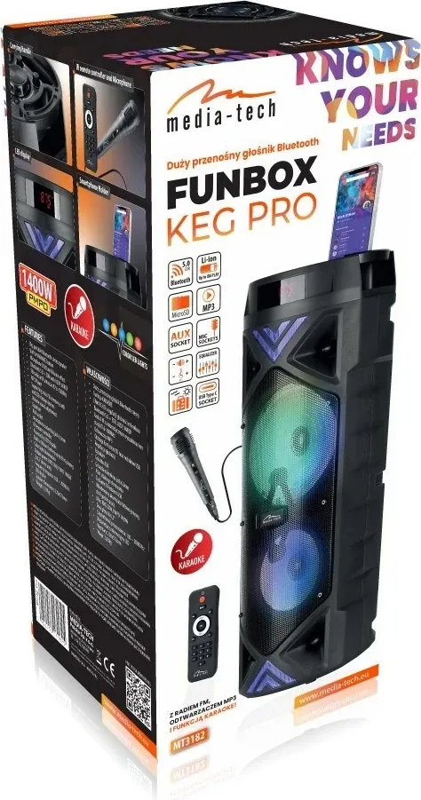 Boks portativ Media tech MT3182, Bluetooth 5.0, 50 W, i zi - 8
