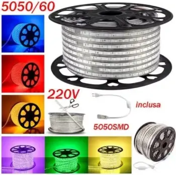 Shirit LED RGB 220V 5050 – 60 LED/m 10W/m IP65