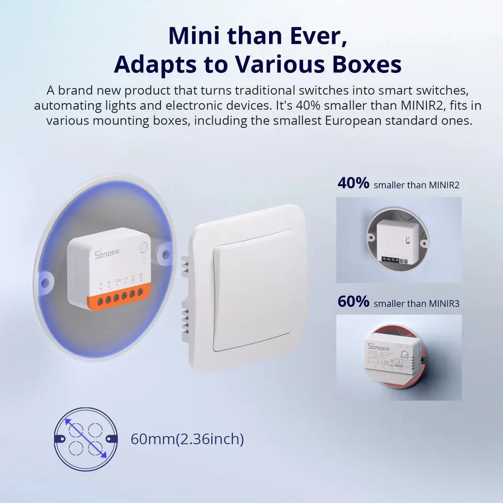 SONOFF MINIR4 – Smart Switch WiFi Ultra Slim - 3
