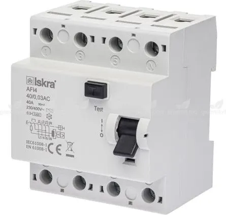 FID Iskra 4P 25A – 0.03mA - 1