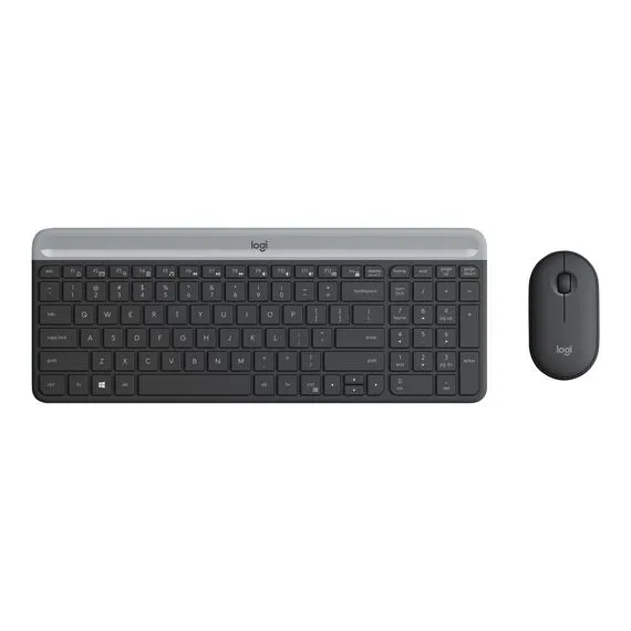 Set tastierë dhe maus wireless Logitech, SLIM, full-size, QWERTZ - 1