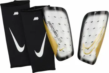 Mbrojtëse për këmbë për futboll Nike Mercurial Lite, të bardha e të zeza