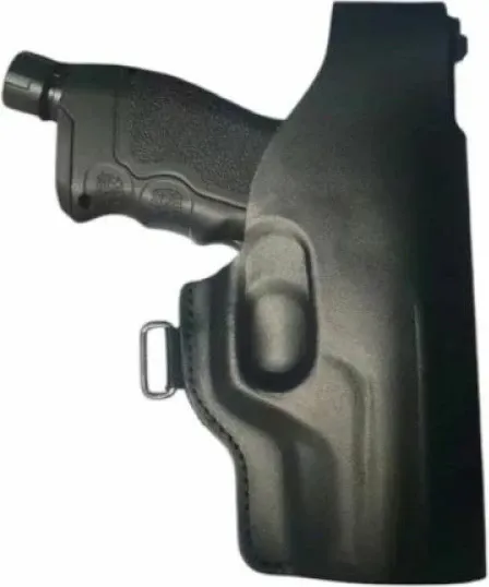Këllëf pistolete Beeman Protect BP50, lëkurë 3mm, i zi - 1