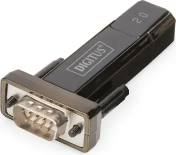 Adapter serial USB 2.0 Digitus, D-Sub, USB, Ngjyrë e zezë
