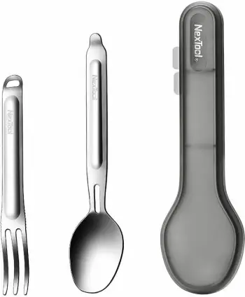 Set lugë e pirun NexTool për outdoor, inox
