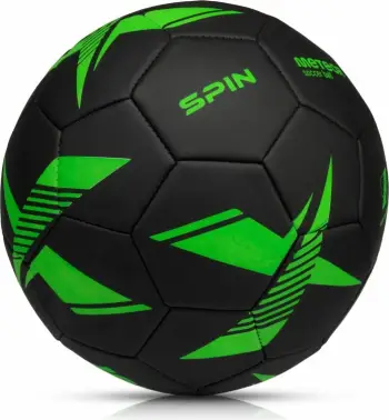 Top futbolli Meteor Spin 5, i zi/gjelbër