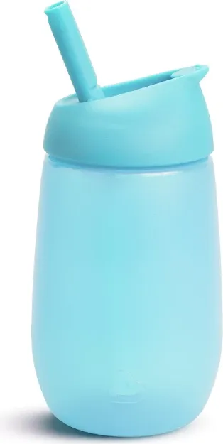 Shishe për fëmijë Muchkin Simple Clean Straw Cup e kaltër, 295 ml - 1