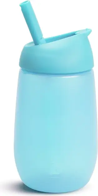 Shishe për fëmijë Muchkin Simple Clean Straw Cup e kaltër, 295 ml