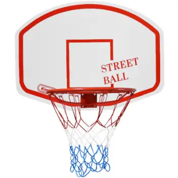Tabla basketbolli Kimet Street Ball me rreth, metalike, për mur, e kuqe dhe e bardhë