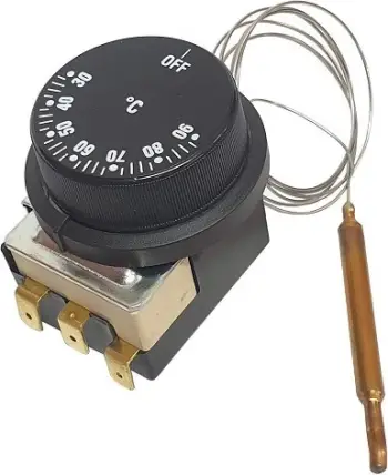 Termostat 30–90°C rregullues
