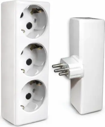 SPINË TREFAZ NË 3 PRIZA MONOFAZ – ADAPTER 3F NË 3×1F