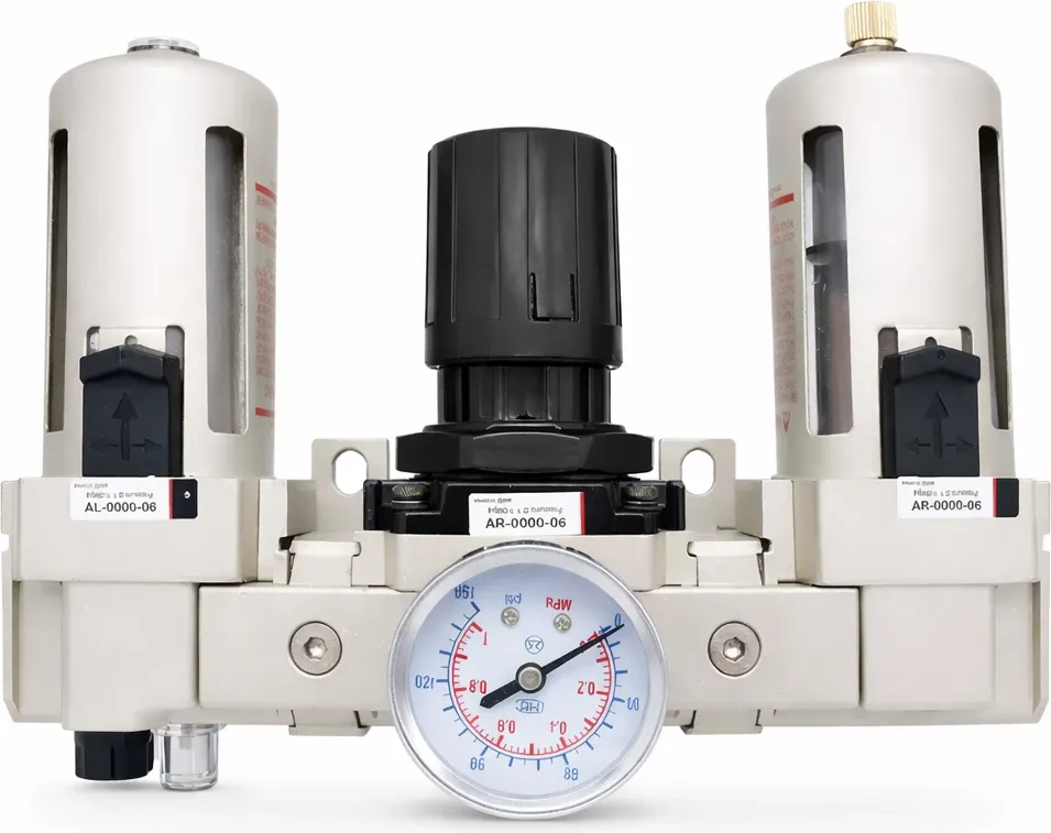 Ventil ajri AC3000–03D filtër, rregullator presioni dhe lubrifikator - 1