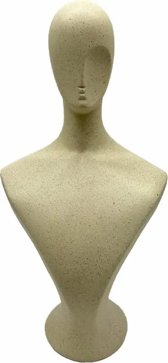 Figurë dekorative SILOU, polirezine, ngjyrë bezhë, 22.2x14.5x42cm - 1