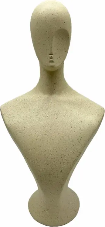 Figurë dekorative SILOU, polirezine, ngjyrë bezhë, 22.2x14.5x42cm