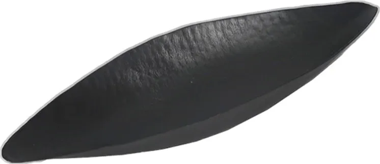 Enë dekorative në formë barke, alumin i zi, 40x16x4cm - 1