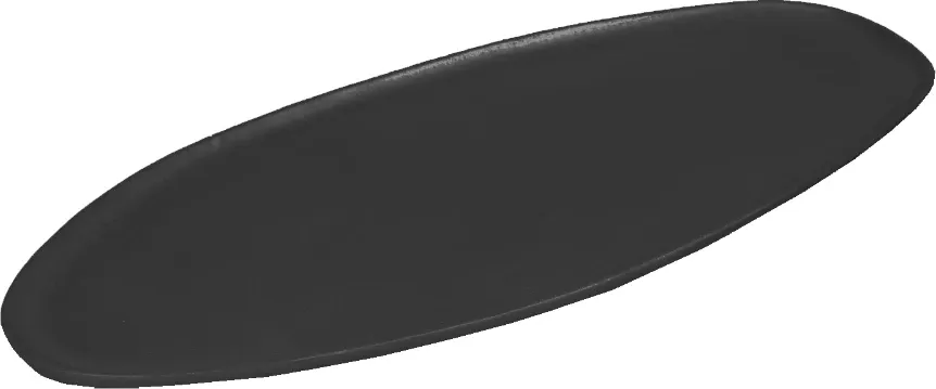 Tabaka dekorative MANDY, alumini, ngjyrë e zezë matte, 59x27x1cm - 1