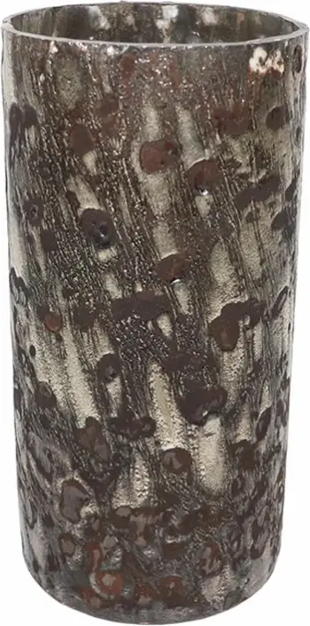 Vazo dekorative Bulles, xham, ngjyrë ari-bronz, 10x10x21cm