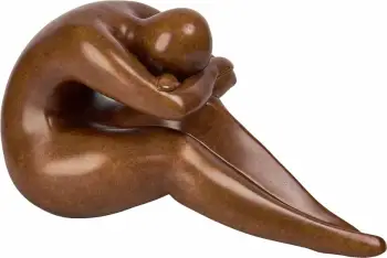 Figurë dekorative Karson, polirezine, ngjyrë kafe, 57x23x30cm