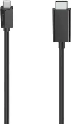 Kabllo Hama USB-C në DisplayPort 4K 1,5m, i zi