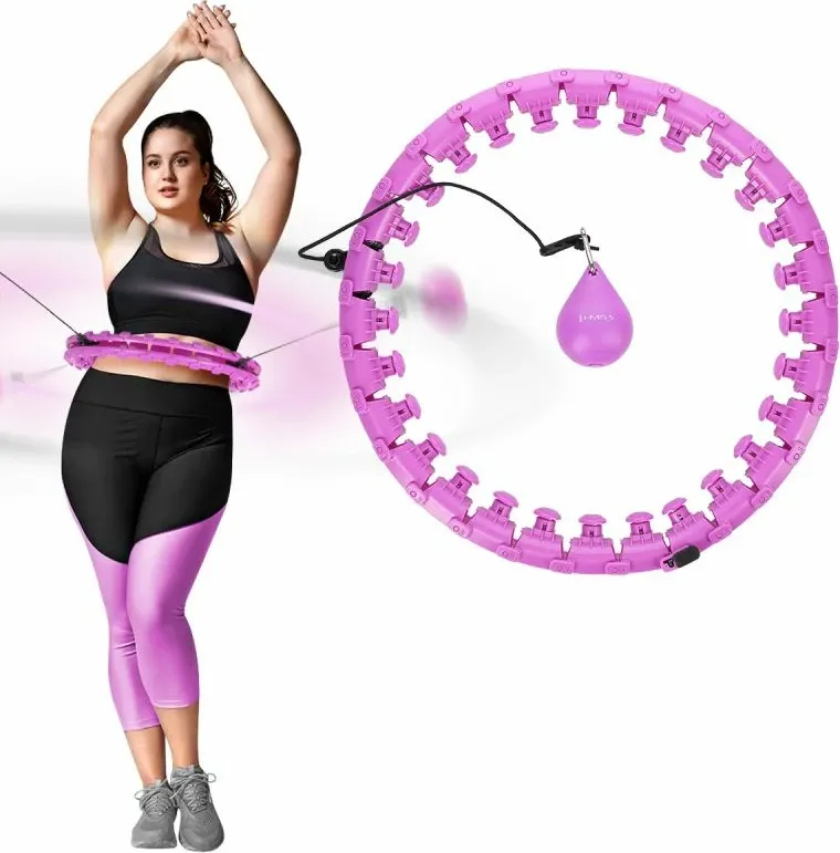 Hula hoop fitnesi HMS HHW12 GT, i rregullueshëm, me peshë, lejla - 2