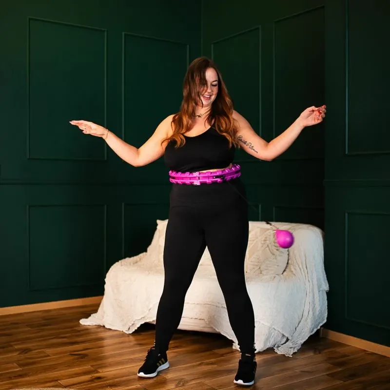 Hula hoop fitnesi HMS HHW12 GT, i rregullueshëm, me peshë, lejla - 17