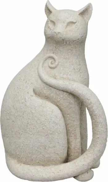 Dekor mace MILO, polirezine, ngjyrë e bardhë e zbehtë, 17.8x11.5x26.5cm