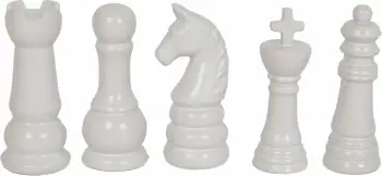 Dekor shahu STRATEGO, qeramikë e bardhë, 6.8x6x15cm