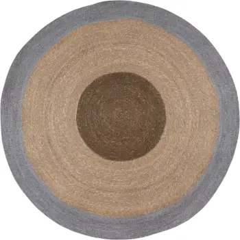 Qilim WAVEA, 120x120cm, kashtë deti, ngjyrë natyrale, kafe, gri