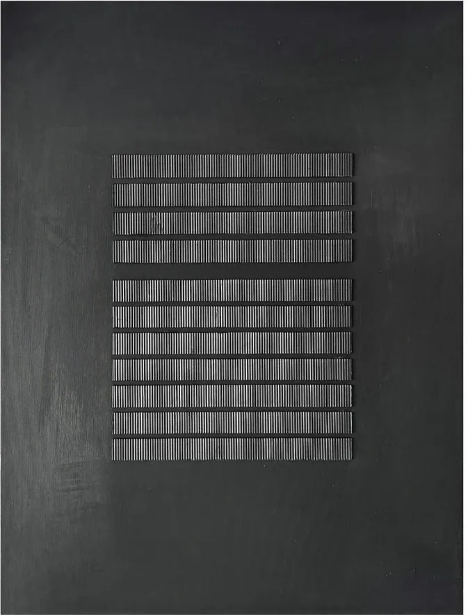 Pikturë dekorative BLACKSTORM, kanavacë e zezë, 75x100x3cm - 1